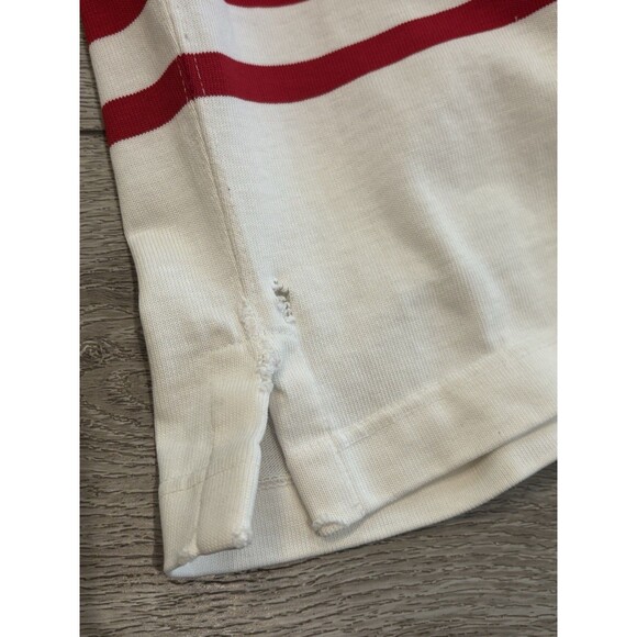 Vintage Ralph Lauren Polo Rugby Long Sleeve Stripe Mens Medium Made In USA - Picture 8 of 9